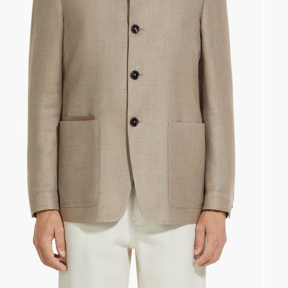 Ermenegildo Zegna Tan Sport Coat with Notch Lapel